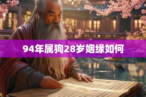 94年属狗28岁姻缘如何
