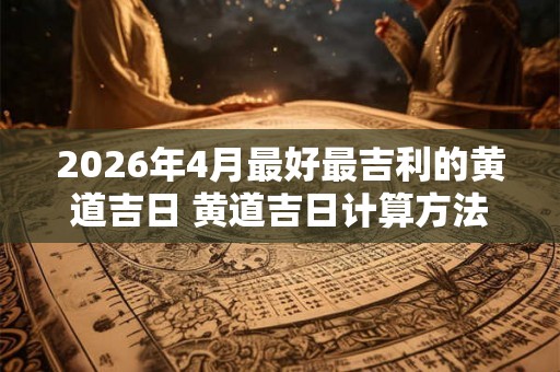 2026年4月最好最吉利的黄道吉日 黄道吉日计算方法