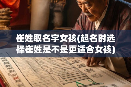 崔姓取名字女孩(起名时选择崔姓是不是更适合女孩)