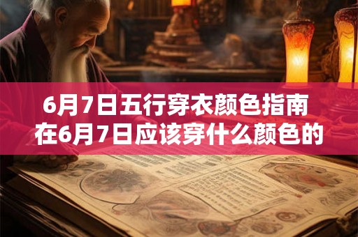 6月7日五行穿衣颜色指南 在6月7日应该穿什么颜色的衣服符合五行穿衣颜色指南