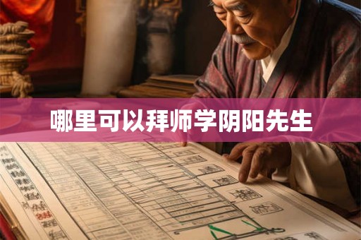 哪里可以拜师学阴阳先生