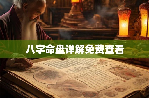 八字命盘详解免费查看