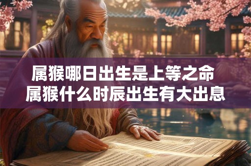 属猴哪日出生是上等之命 属猴什么时辰出生有大出息