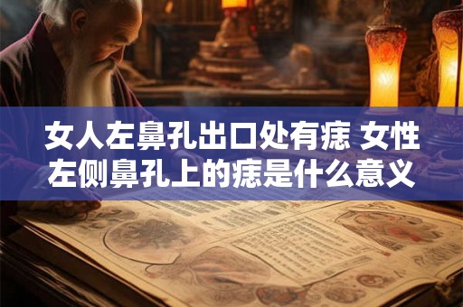 女人左鼻孔出口处有痣 女性左侧鼻孔上的痣是什么意义