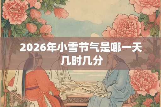 2026年小雪节气是哪一天 几时几分 2026年小雪节气是哪一天 几时几分