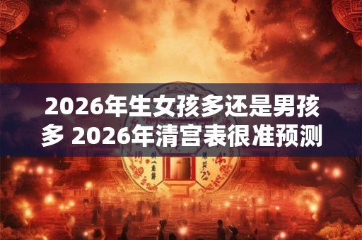 2026年生女孩多还是男孩多 2026年清宫表很准预测