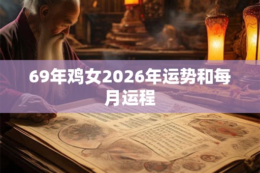 69年鸡女2026年运势和每月运程