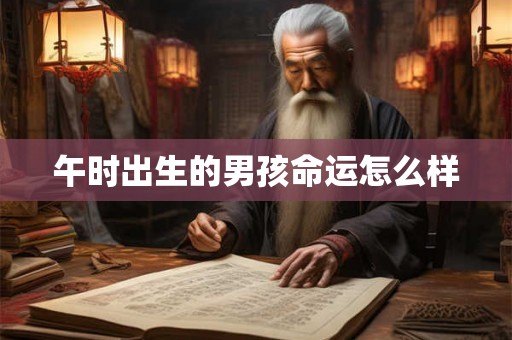 午时出生的男孩命运怎么样