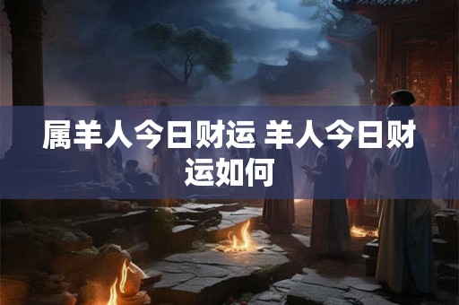 属羊人今日财运 羊人今日财运如何