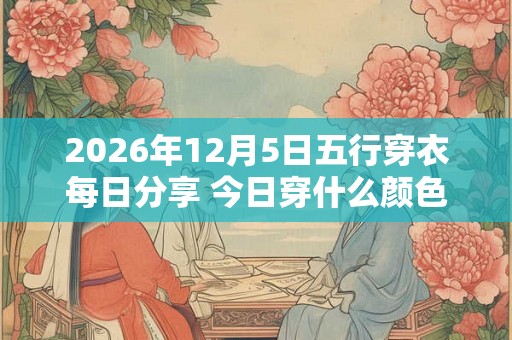 2026年12月5日五行穿衣每日分享 今日穿什么颜色最旺运
