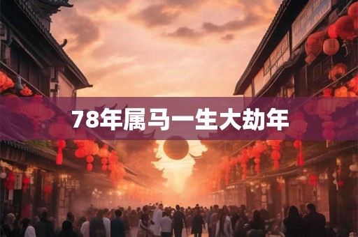 78年属马一生大劫年