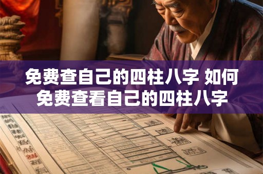 免费查自己的四柱八字 如何免费查看自己的四柱八字 免费查自己的四柱八字 如何免费查看自己的四柱八字