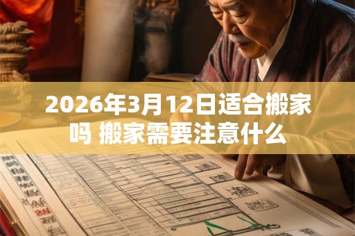 2026年3月12日适合搬家吗 搬家需要注意什么
