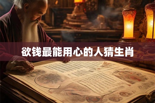 欲钱最能用心的人猜生肖