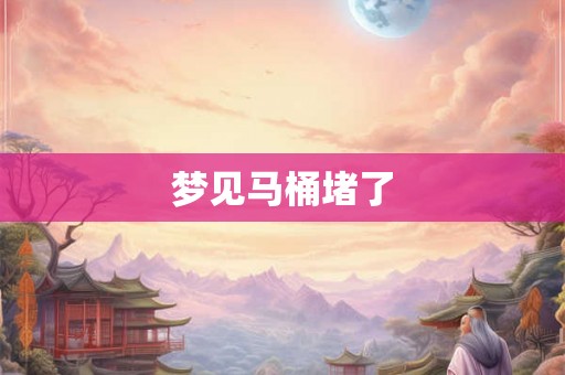 梦见马桶堵了