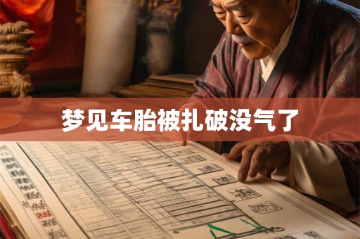 梦见车胎被扎破没气了
