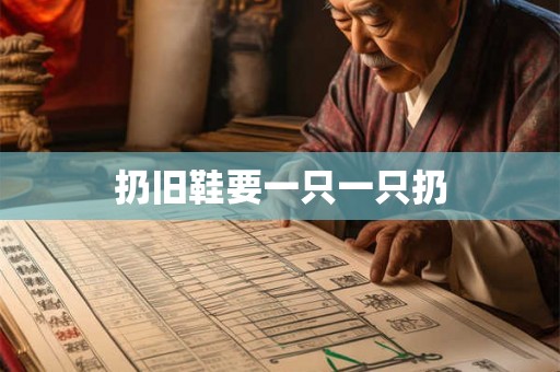 扔旧鞋要一只一只扔