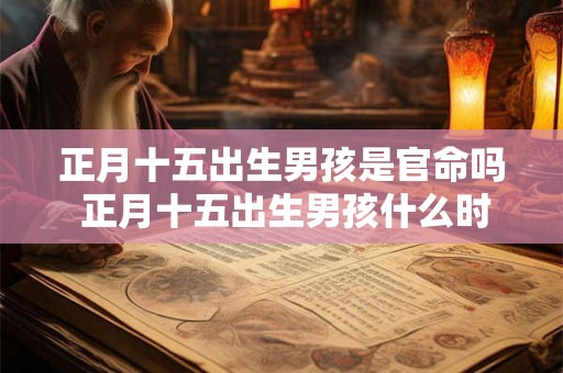 正月十五出生男孩是官命吗 正月十五出生男孩什么时辰好