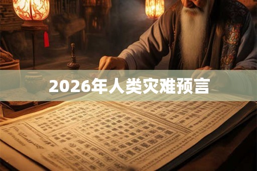 2026年人类灾难预言