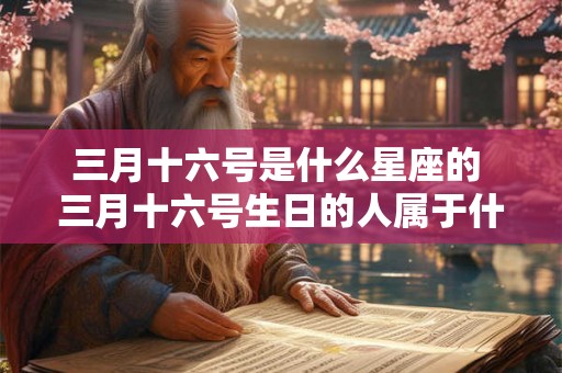 三月十六号是什么星座的 三月十六号生日的人属于什么星座呢 三月十六号是什么星座的 三月十六号生日的人属于什么星座呢