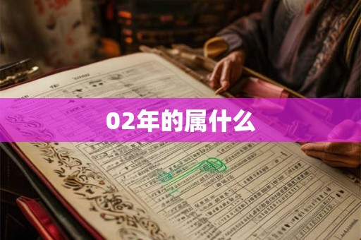 02年的属什么