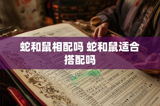 蛇和鼠相配吗 蛇和鼠适合搭配吗 蛇和鼠相配吗 蛇和鼠适合搭配吗