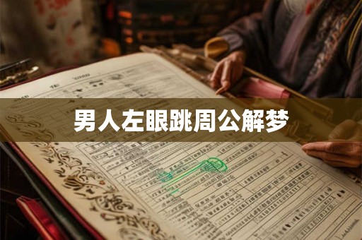 男人左眼跳周公解梦