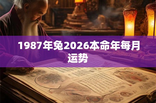 1987年兔2026本命年每月运势