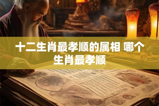 十二生肖最孝顺的属相 哪个生肖最孝顺