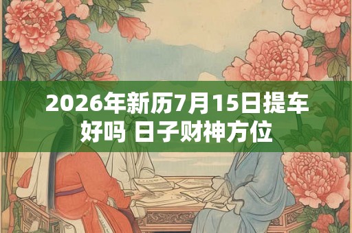 2026年新历7月15日提车好吗 日子财神方位