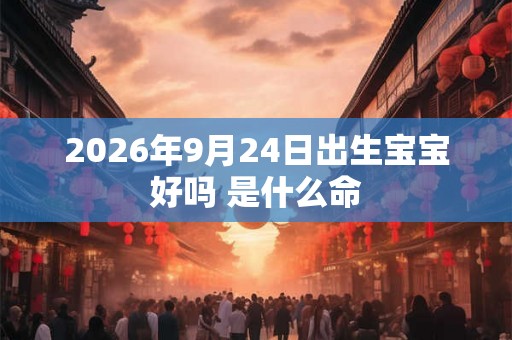 2026年9月24日出生宝宝好吗 是什么命 2026年9月24日出生宝宝好吗 是什么命