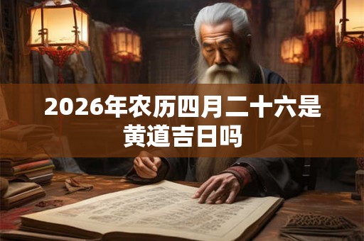 2026年农历四月二十六是黄道吉日吗