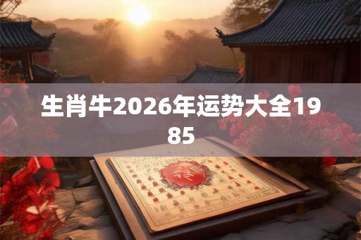 生肖牛2026年运势大全1985