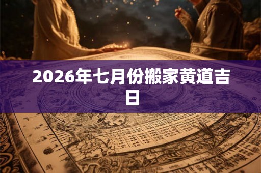 2026年七月份搬家黄道吉日