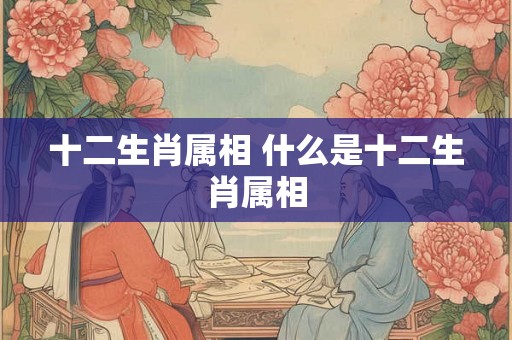 十二生肖属相 什么是十二生肖属相