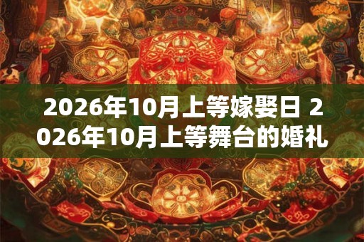 2026年10月上等嫁娶日 2026年10月上等舞台的婚礼日你准备好了吗