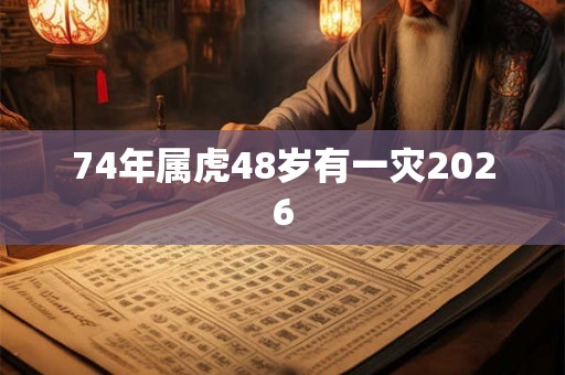 74年属虎48岁有一灾2026