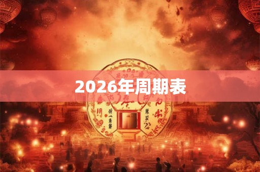 2026年周期表