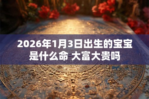 2026年1月3日出生的宝宝是什么命 大富大贵吗