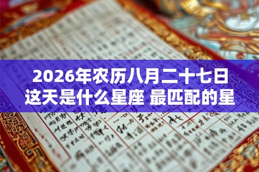2026年农历八月二十七日这天是什么星座 最匹配的星座是 2026年农历八月二十七日这天是什么星座 最匹配的星座是