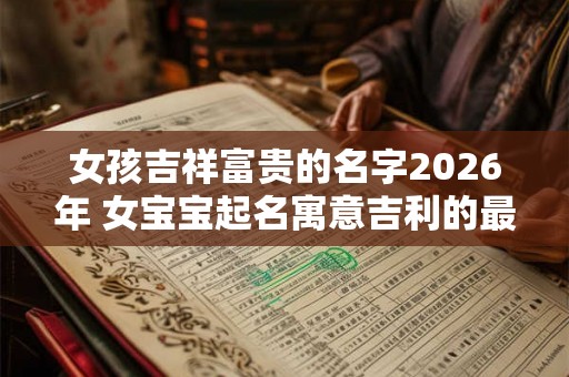 女孩吉祥富贵的名字2026年 女宝宝起名寓意吉利的最佳字