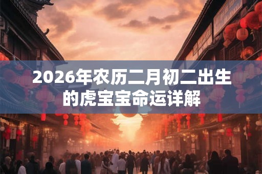 2026年农历二月初二出生的虎宝宝命运详解