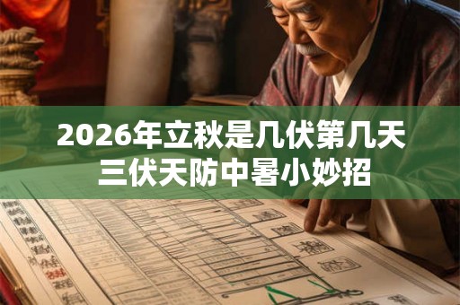 2026年立秋是几伏第几天 三伏天防中暑小妙招 2026年立秋是几伏第几天 三伏天防中暑小妙招