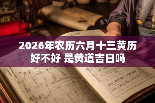 2026年农历六月十三黄历好不好 是黄道吉日吗 2026年农历六月十三黄历好不好 是黄道吉日吗