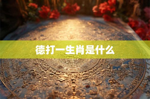 德打一生肖是什么