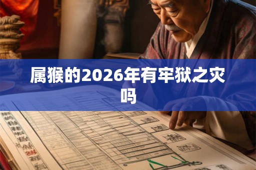 属猴的2026年有牢狱之灾吗