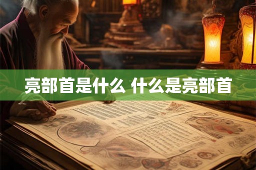亮部首是什么 什么是亮部首 亮部首是什么 什么是亮部首