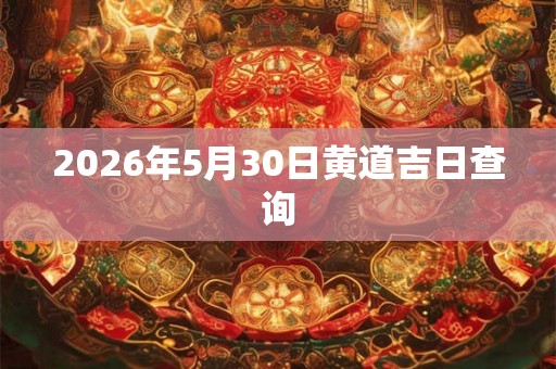 2026年5月30日黄道吉日查询