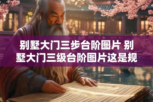 别墅大门三步台阶图片 别墅大门三级台阶图片这是规定的高度吗