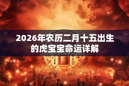 2026年农历二月十五出生的虎宝宝命运详解